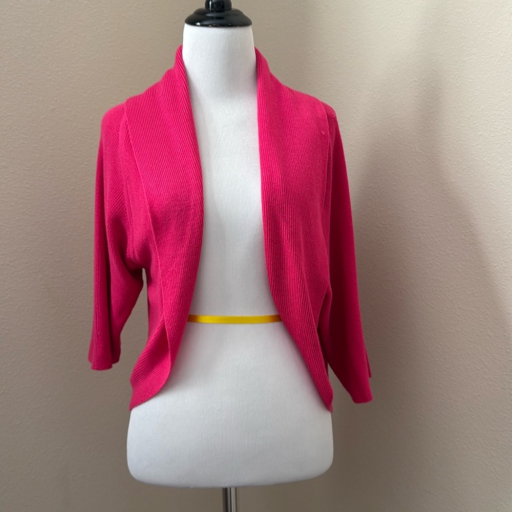 Pink cable & gauge sweater